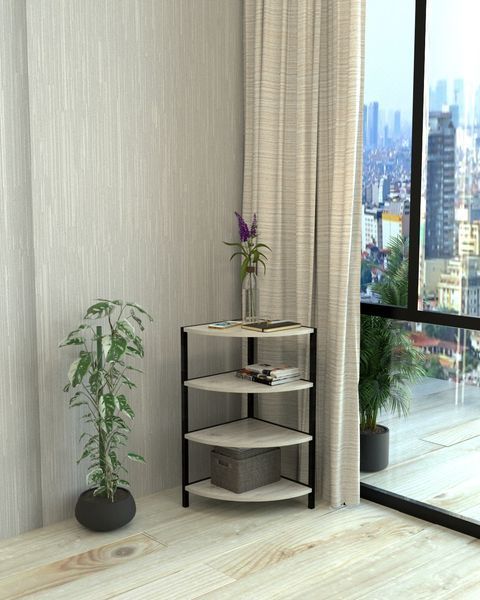 Этажерка угловая в стиле лофт EcoLoft Кварта DSP-1378 DSP-1378 фото