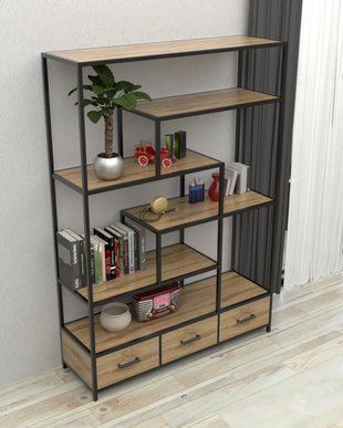Стеллаж в стиле лофт EcoLoft Севран DSP-1466 DSP-1466 фото