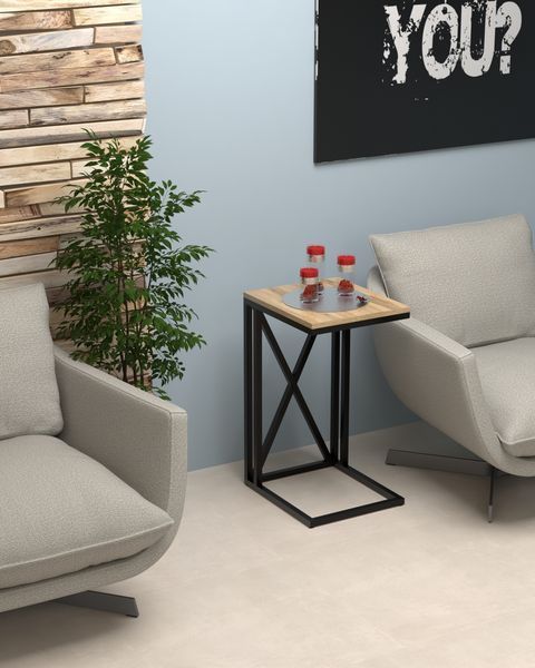 Приставной столик в стиле лофт EcoLoft Крослайн DSP-1402 DSP-1402 фото