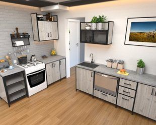 Кухня в стилі лофт EcoLoft Аверса DSP-1265 DSP-1265 фото