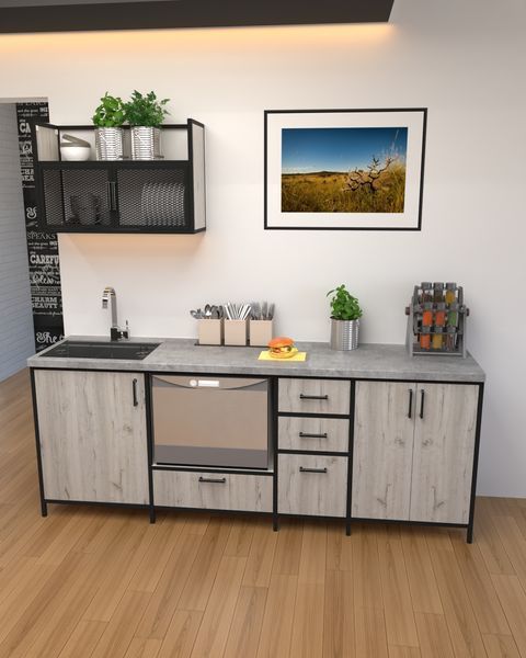 Кухня в стилі лофт EcoLoft Аверса DSP-1265 DSP-1265 фото