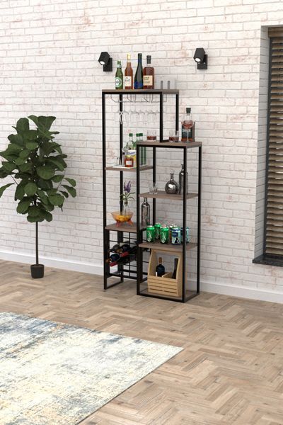 Барный стеллаж в стиле лофт EcoLoft Дионис DSP-1140 DSP-1140 фото