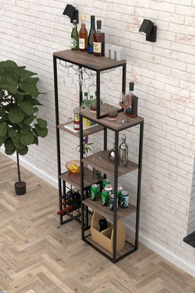 Барный стеллаж в стиле лофт EcoLoft Дионис DSP-1140 DSP-1140 фото