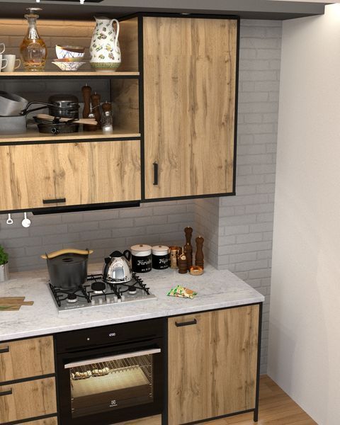 Настенный кухонный шкаф в стиле лофт EcoLoft Салерно DSP-1329 DSP-1329 фото