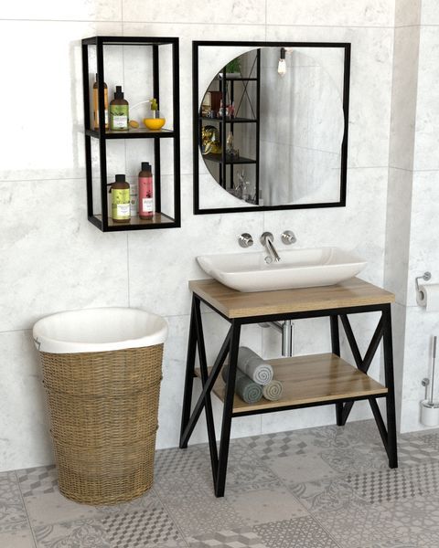 Тумба под умывальник в стиле лофт EcoLoft DSP-1398 DSP-1398 фото