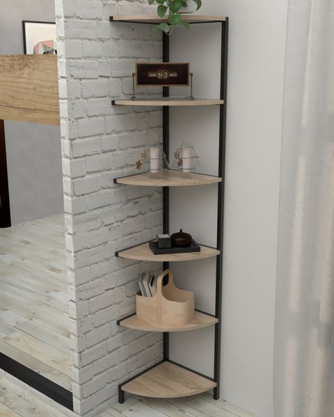 Угловая этажерка-стеллаж в стиле лофт EcoLoft Орнела DSP-1478 DSP-1478 фото