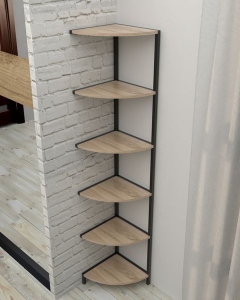 Угловая этажерка-стеллаж в стиле лофт EcoLoft Орнела DSP-1478 DSP-1478 фото