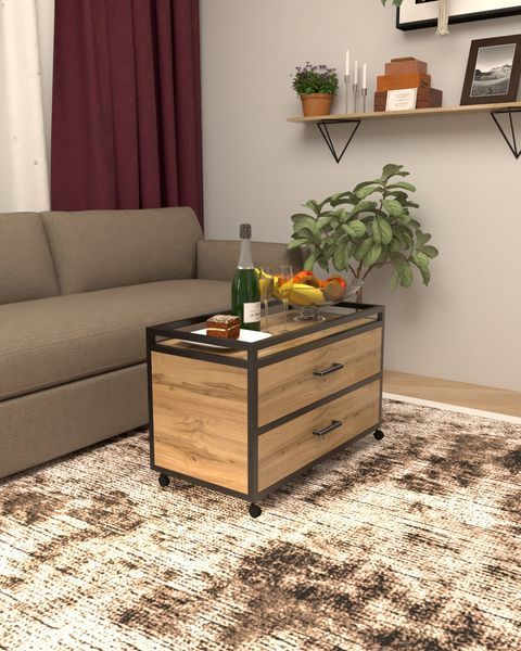 Универсальная мобильная тумба в стиле лофт EcoLoft Модус DSP-1509 DSP-1509 фото