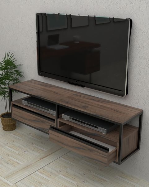 Підвісна тумба під телевізор в стилі лофт EcoLoft Моретто DSP-1450 DSP-1450 фото