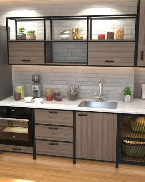 Тумба под мойку в стиле лофт EcoLoft Фларо DSP-1330 DSP-1330 фото