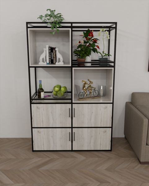 Стеллаж двусторонний в стиле лофт EcoLoft Бристон DSP-1437 DSP-1437 фото