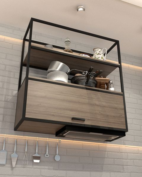 Шафа навісна під витяжку в стилі лофт EcoLoft Фаволла DSP-1332 DSP-1332 фото