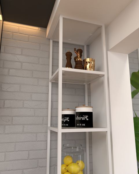 Стеллаж-этажерка в стиле лофт EcoLoft Альвора DSP-1447W DSP-1447W фото