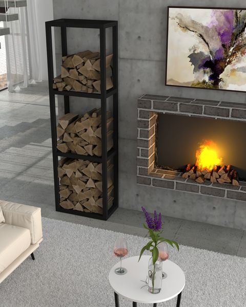 Дровница в стиле лофт EcoLoft Фламма MTL-1416 MTL-1416 фото