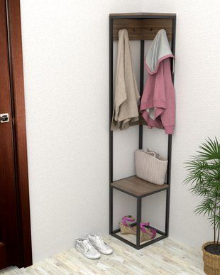 Угловая вешалка для прихожей в стиле лофт EcoLoft Равена DSP-1510 DSP-1510 фото