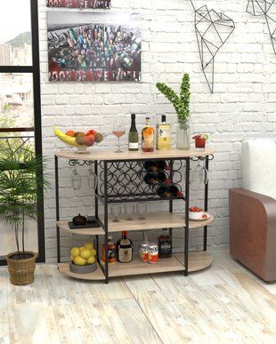 Барный стеллаж в стиле лофт EcoLoft Барелло DSP-1485 DSP-1485 фото