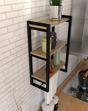 Настінна кухонна полиця в стилі лофт EcoLoft Ріалі DSP-1298 DSP-1298 фото