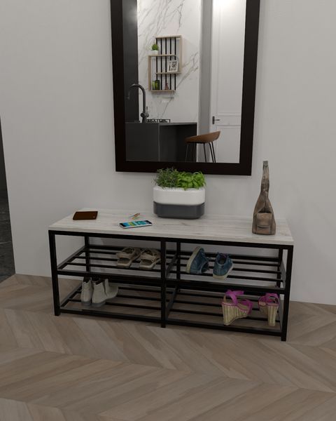 Лавка-полка для обуви в стиле лофт EcoLoft Вальтен DSP-1446 DSP-1446 фото