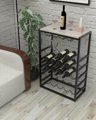 Стеллаж для винных бутылок в стиле лофт EcoLoft Винтеза DSP-1462 DSP-1462 фото