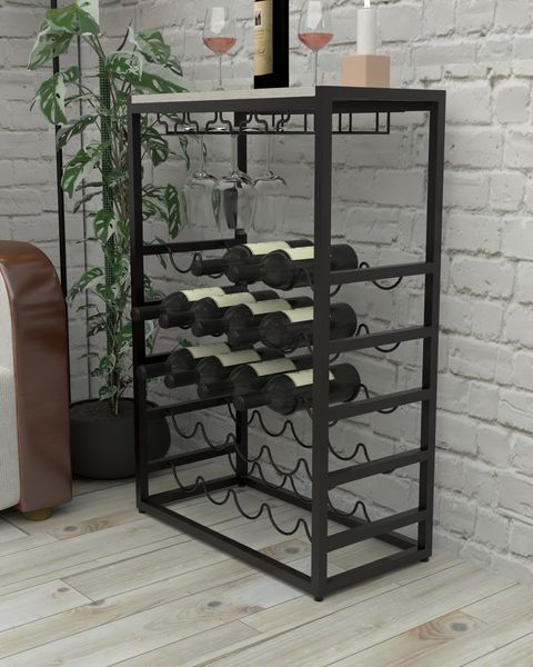 Стелаж для винних пляшок в стилі лофт EcoLoft Вінтеза DSP-1462 DSP-1462 фото