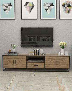 Тумба під телевізор у стилі лофт EcoLoft Вальдор DSP-1512 DSP-1512 фото