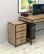 Мобильная офисная тумба в стиле лофт EcoLoft Венген Мерит DSP-1492 DSP-1492 фото 4