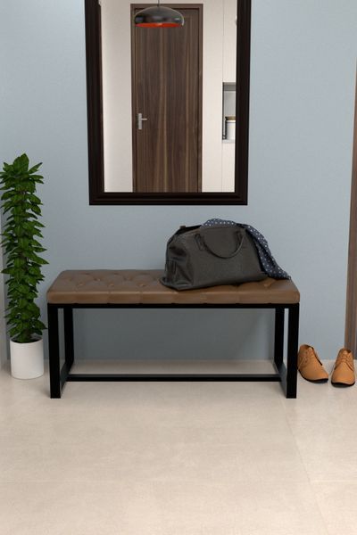 Банкетка в стилі лофт EcoLoft Оріста PU-1234 TX-1234 фото