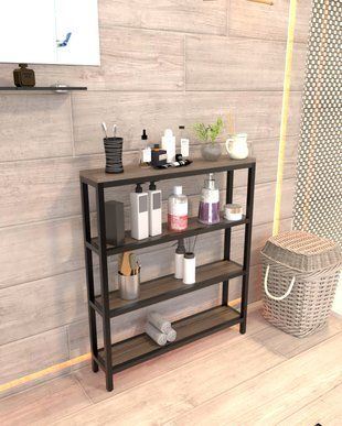 Узкий стеллаж в стиле лофт EcoLoft Таверо DSP-1528 DSP-1528 фото