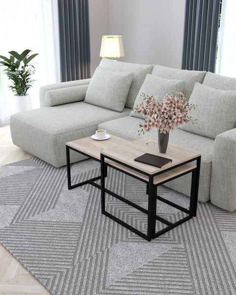 Комплект журнальних столиків в стилі лофт EcoLoft Каре DSP-1412 DSP-1412 фото