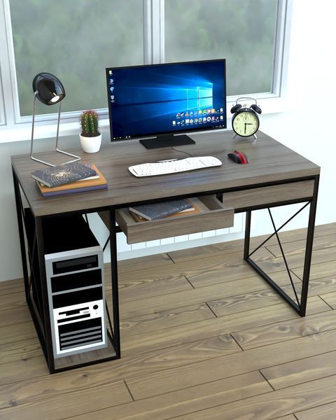 Письменный компьютерный стол в стиле лофт EcoLoft Марвен DSP-1547 DSP-1547 фото
