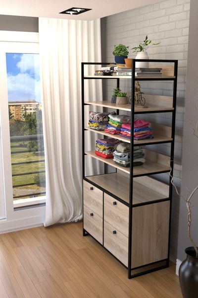 Стеллаж-комод в стиле лофт EcoLoft Ристра DSP-1301 DSP-1301 фото
