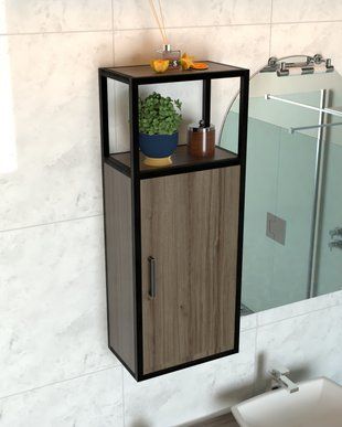 Навісна тумба полиця для ванної кімнати в стилі лофт EcoLoft Ровена DSP-1515 DSP-1515 фото