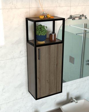 Настенная тумба полка для ванной комнаты в стиле лофт EcoLoft Ровена DSP-1515 DSP-1515 фото