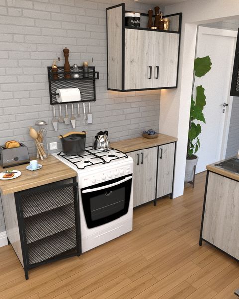 Кухонна полиця-органайзер в стилі лофт EcoLoft Торен MTL-1436 MTL-1436 фото