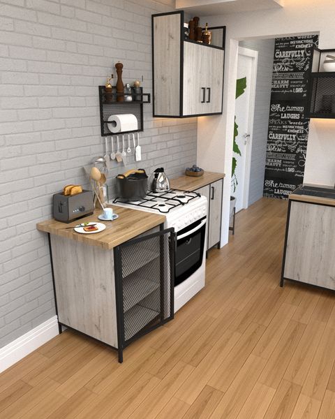 Кухонна полиця-органайзер в стилі лофт EcoLoft Торен MTL-1436 MTL-1436 фото