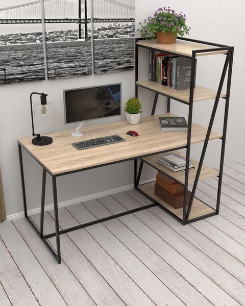 Письменный стол со стеллажом в стиле лофт EcoLoft Риверо DSP-1524 DSP-1524 фото
