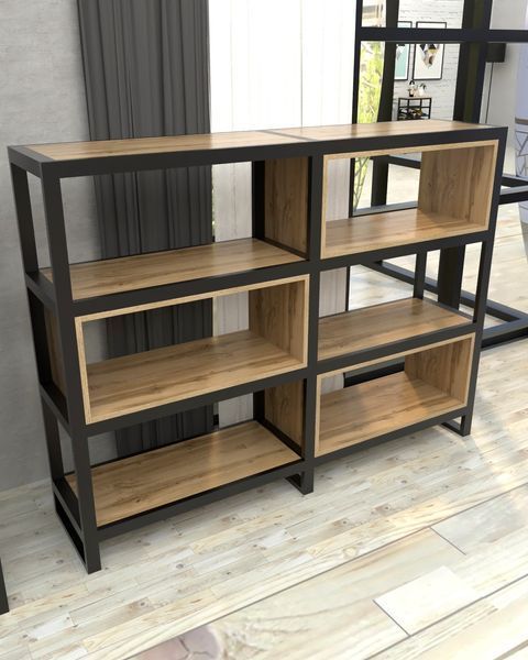 Двосторонній стелаж в стилі лофт EcoLoft Меран DSP-1460 DSP-1460 фото