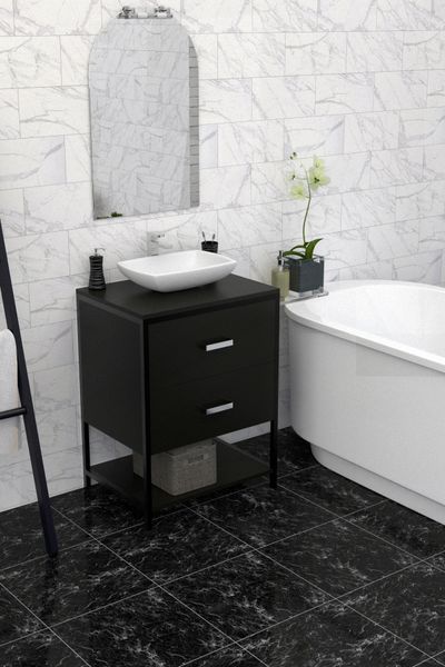 Тумба в ванну кімнату під накладний умивальник в стилі лофт EcoLoft Lazaro DSP-1165 DSP-1165 фото