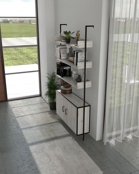 Стеллаж с тумбой в стиле лофт EcoLoft Лорето DSP-1415 DSP-1415 фото