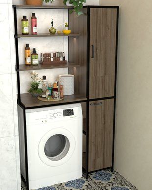 Стеллаж в ванную над стиральной машиной в стиле лофт EcoLoft Марелия DSP-1486 DSP-1486 фото