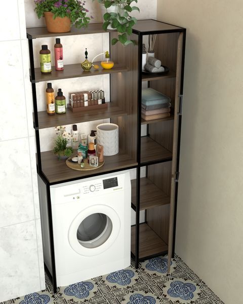 Стеллаж в ванную над стиральной машиной в стиле лофт EcoLoft Марелия DSP-1486 DSP-1486 фото