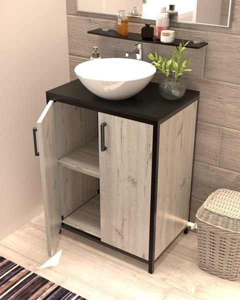 Тумба у ванну під умивальник в стилі лофт EcoLoft Велія DSP-1465 DSP-1465 фото