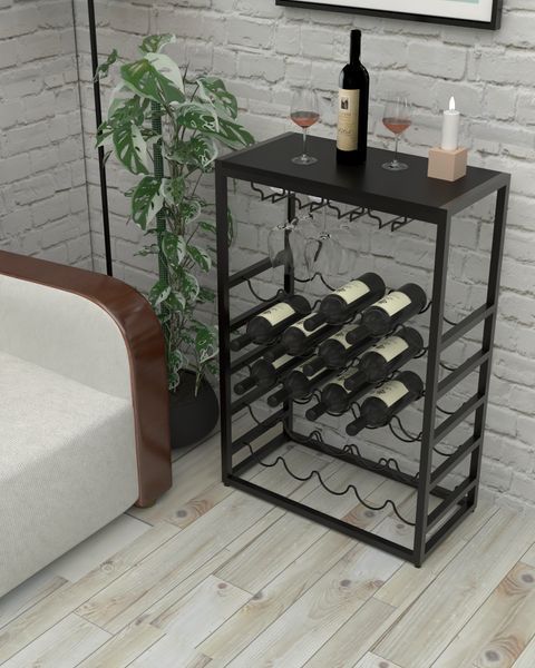 Стелаж для винних пляшок в стилі лофт EcoLoft Вінтеза DSP-1462 DSP-1462 фото